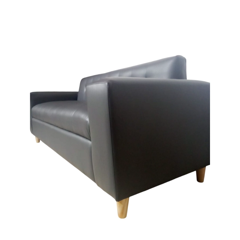 SOFA TRES CUERPOS ECOCUERO GRIS - 3