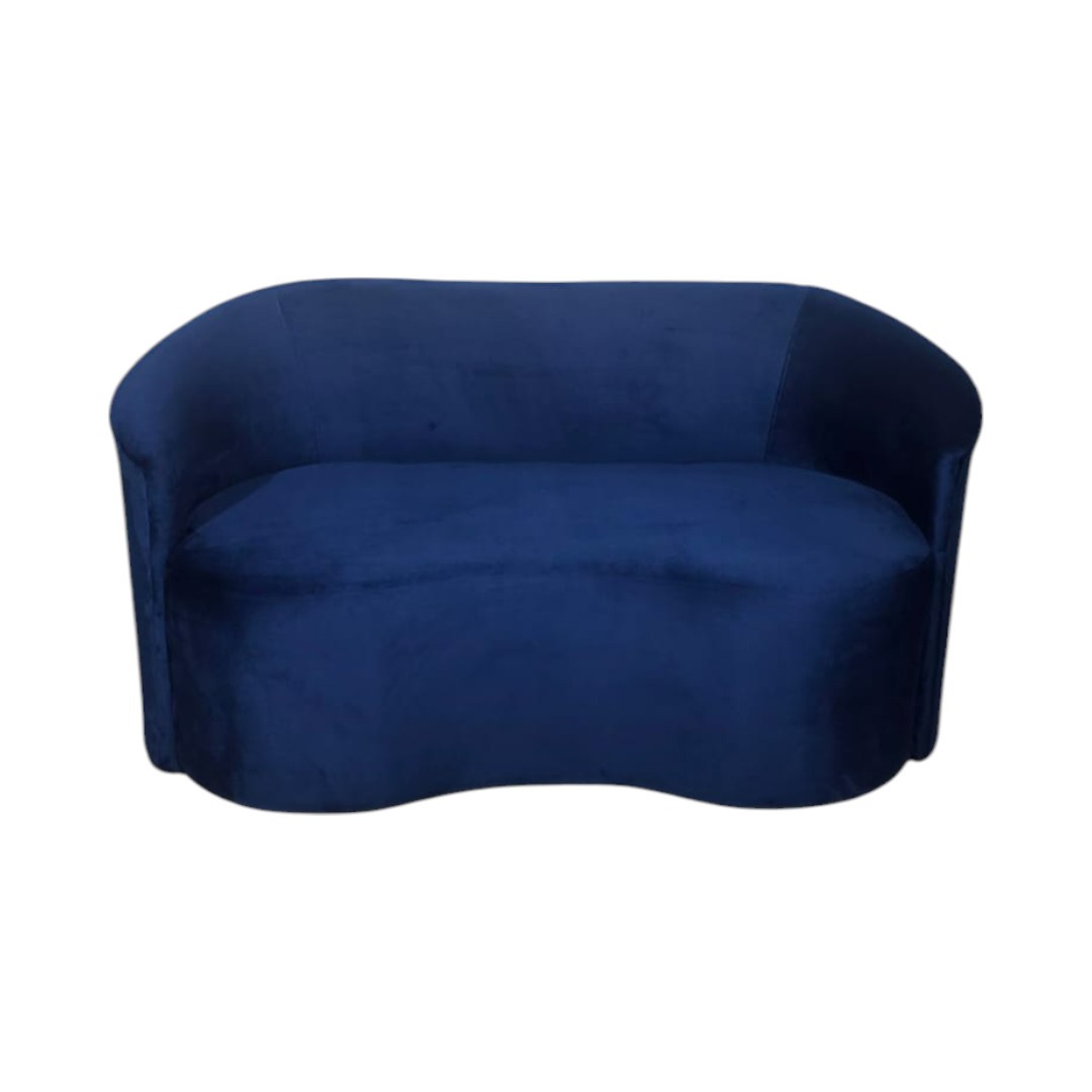 SOFA CURVO FELPA AZUL MARINO - 2