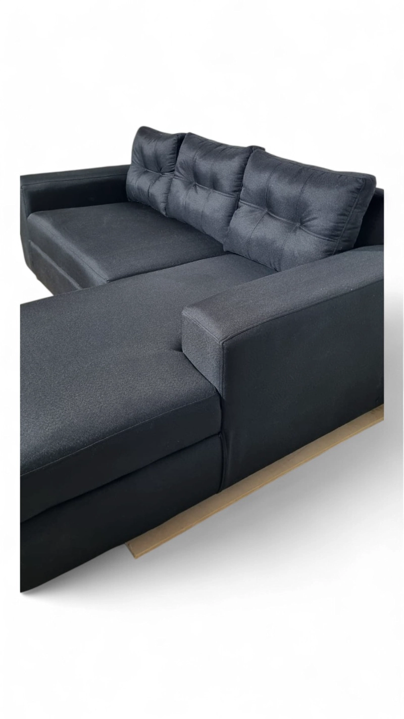 SOFA SECCIONAL KRISTINA LINO NEGRO DIVAN DERECHO - 3