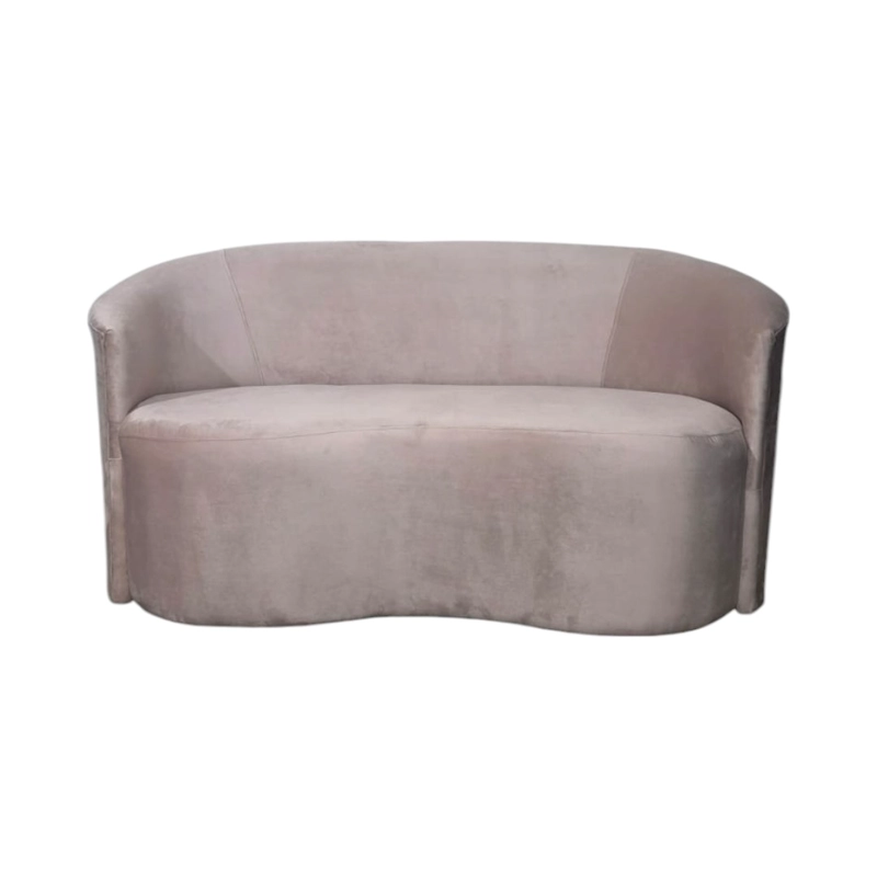 SOFA CURVO FELPA PALO ROSA - 2