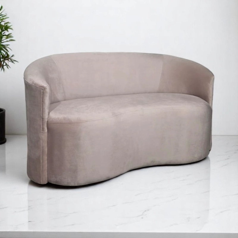 SOFA CURVO FELPA PALO ROSA - 4