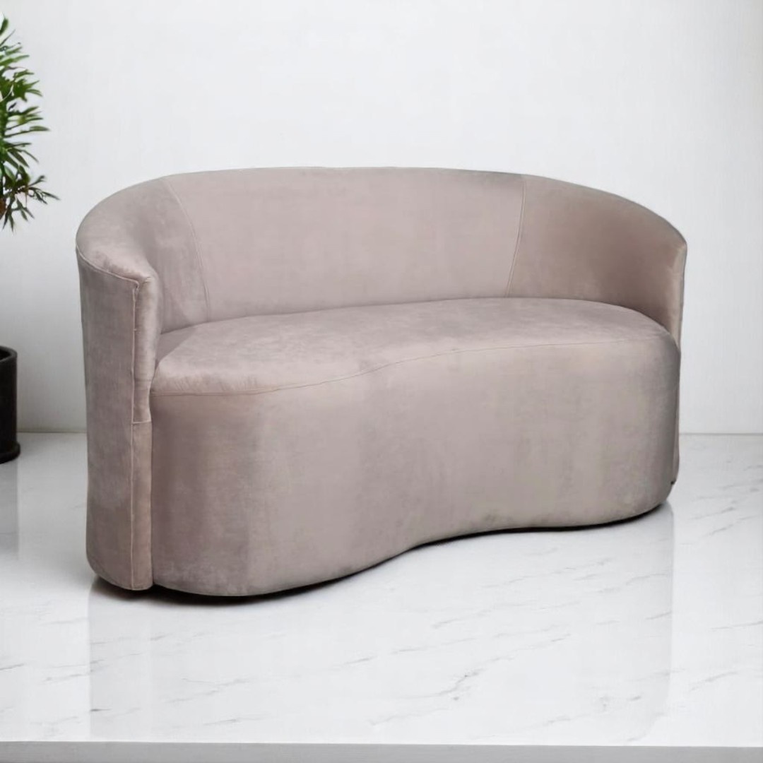 SOFA CURVO FELPA PALO ROSA - 4