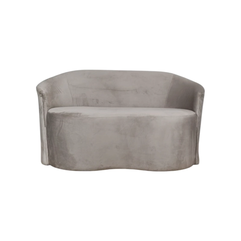 SOFA CURVO FELPA BEIGE - 2
