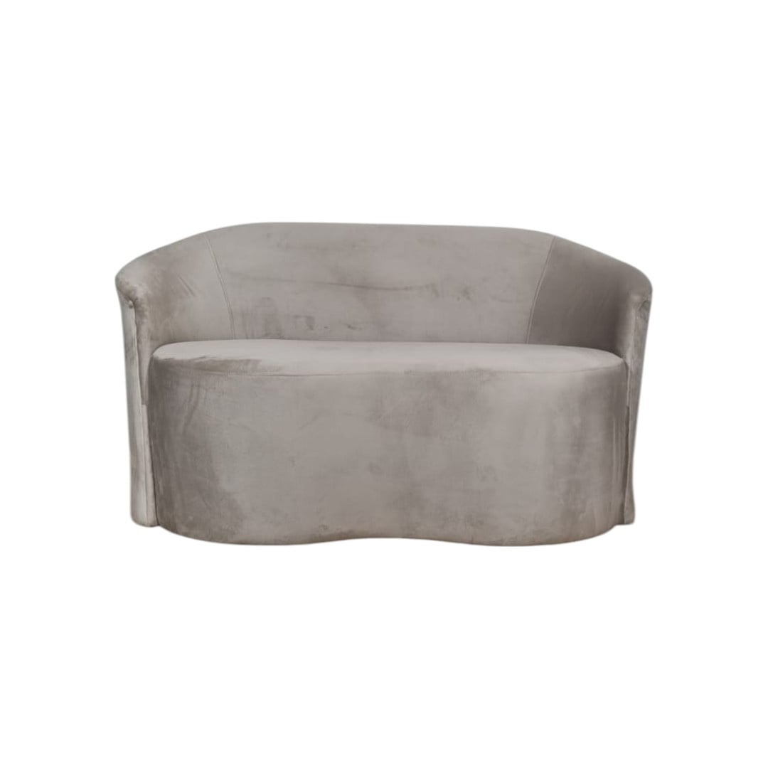SOFA CURVO FELPA BEIGE - 2