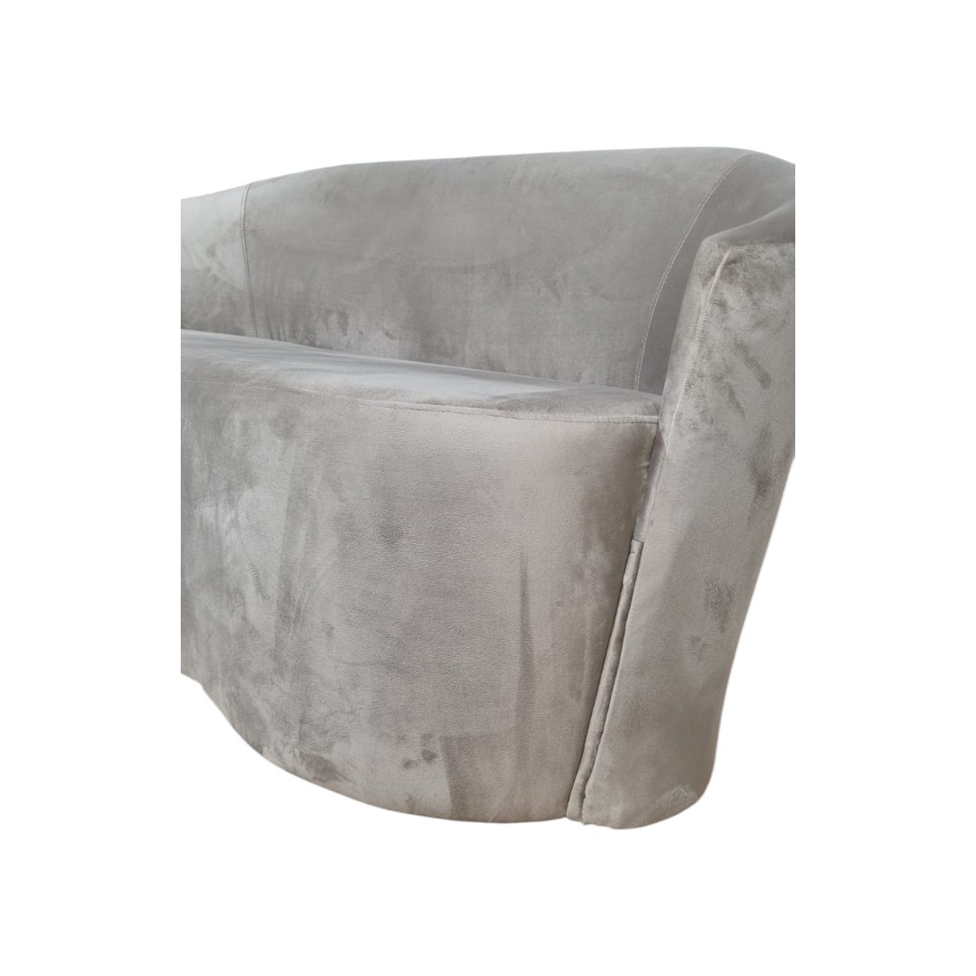 SOFA CURVO FELPA BEIGE - 3