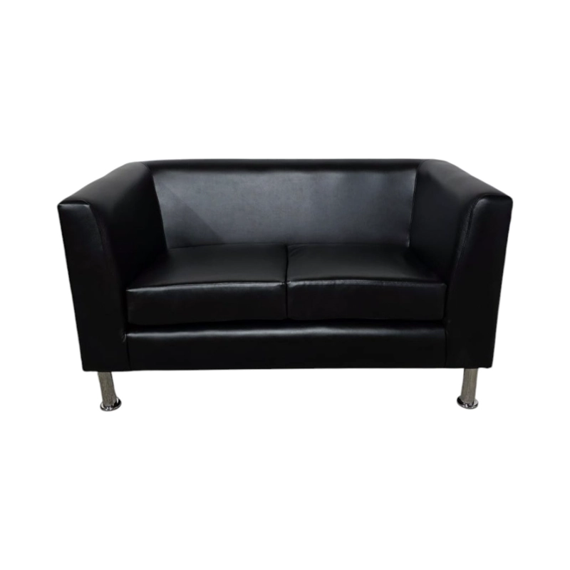 SOFA CARIBE ECOCUERO NEGRO - 1