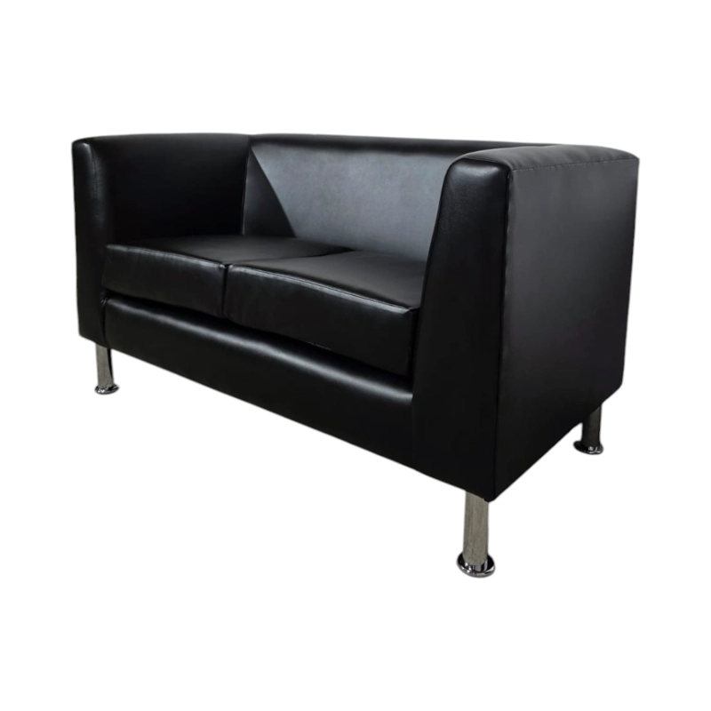 SOFA CARIBE ECOCUERO NEGRO - 2