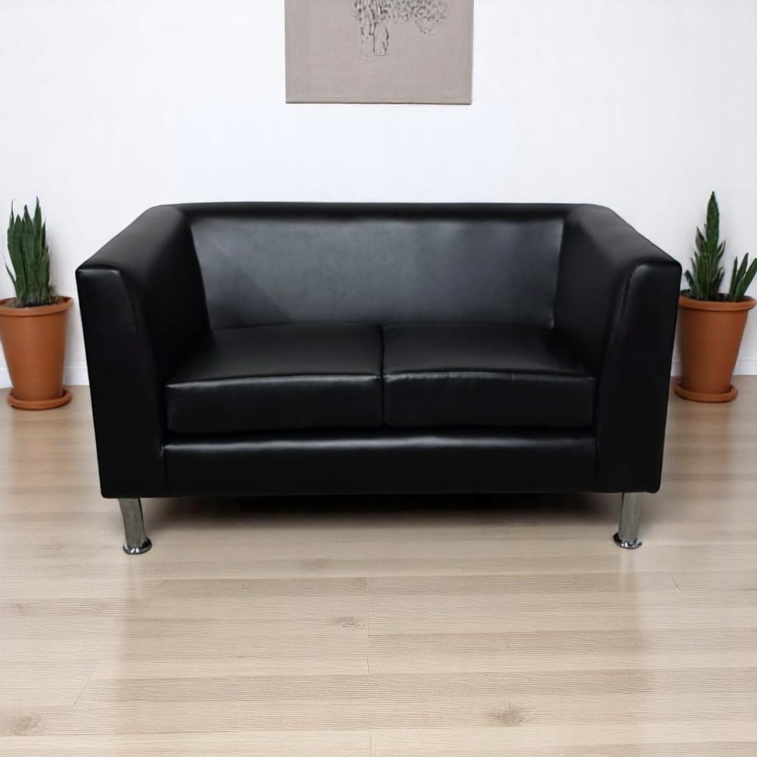 SOFA CARIBE ECOCUERO NEGRO - 3