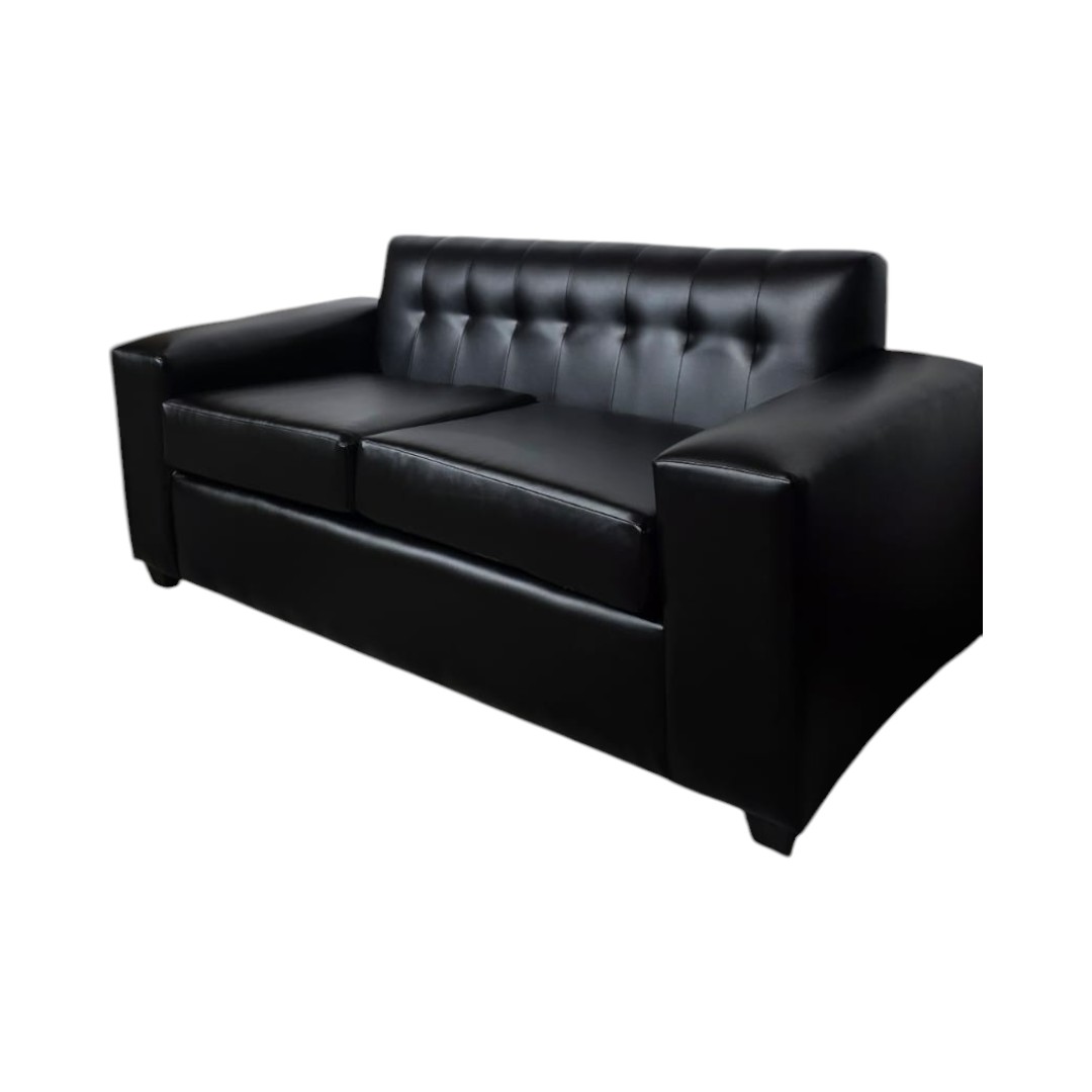 SOFA AMERICA DOS CUERPOS ECOCUERO NEGRO - 2