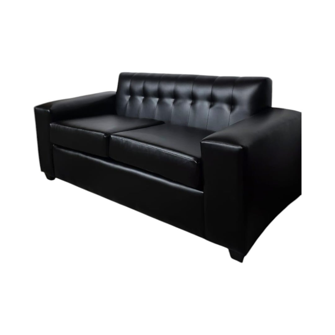SOFA AMERICA TRES CUERPOS ECOCUERO NEGRO - 1