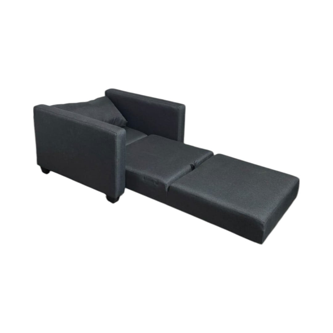 SOFA CAMA MULTIFUNCIONAL DE UN CUERPO LINO GRIS OSCURO - 5