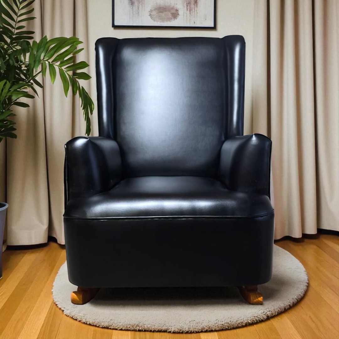 SILLON MECEDOR ECOCUERO EN COLOR NEGRO - 5