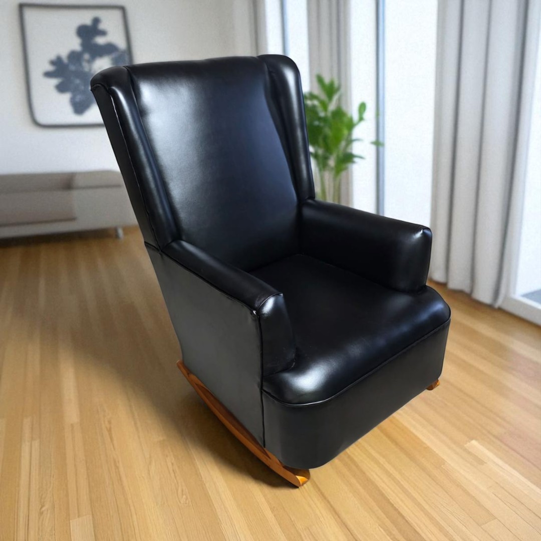 SILLON MECEDOR ECOCUERO EN COLOR NEGRO - 6