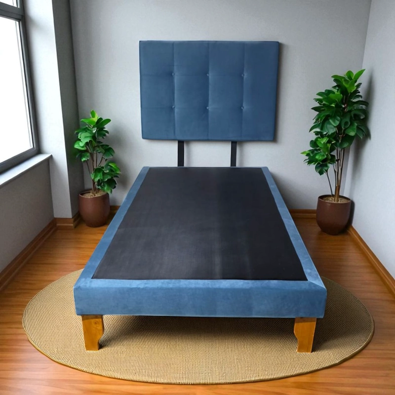 CAMA DE PLAZA FELPA AZUL JEANS - 4