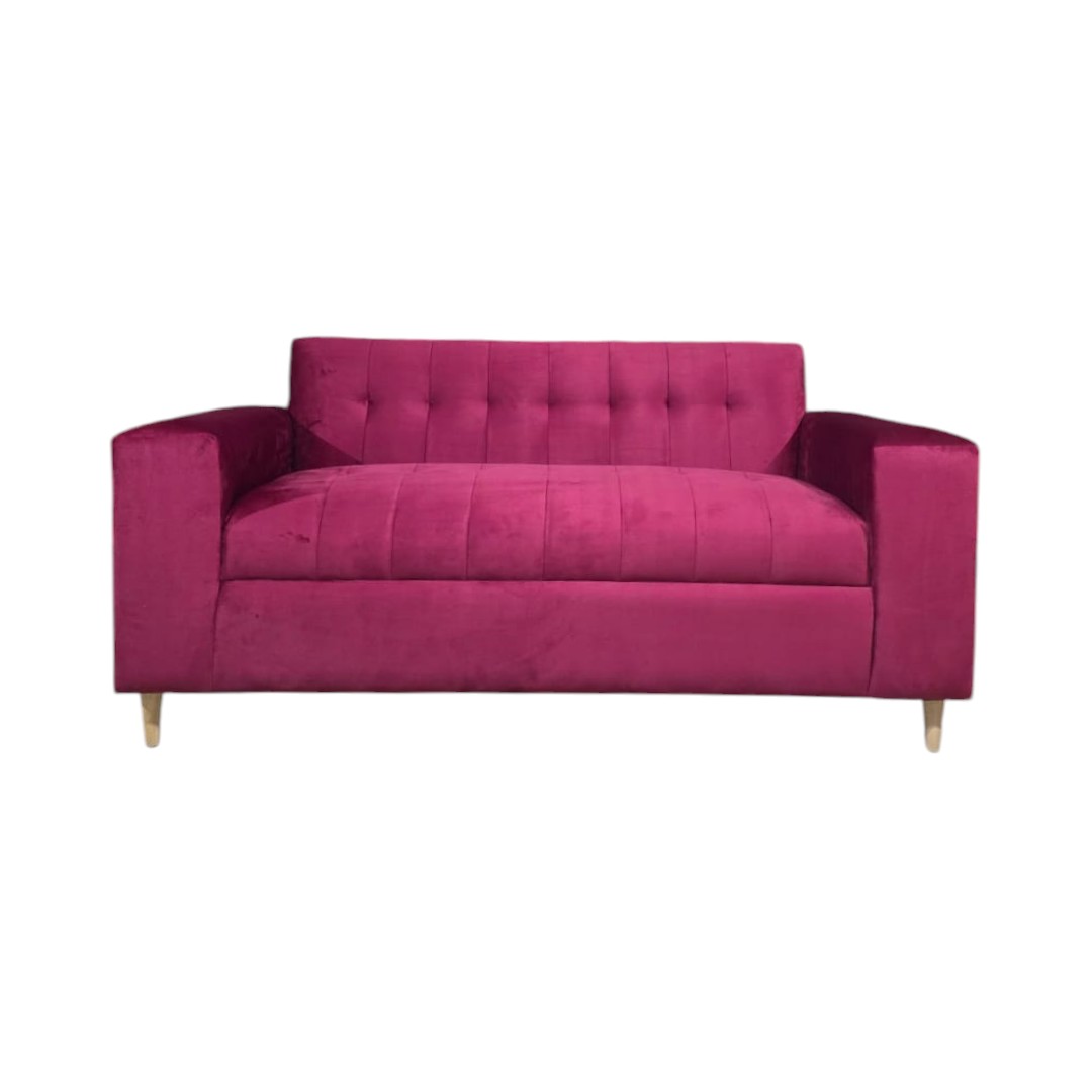 SOFA DOS CUERPOS FELPA BURDEO - 1