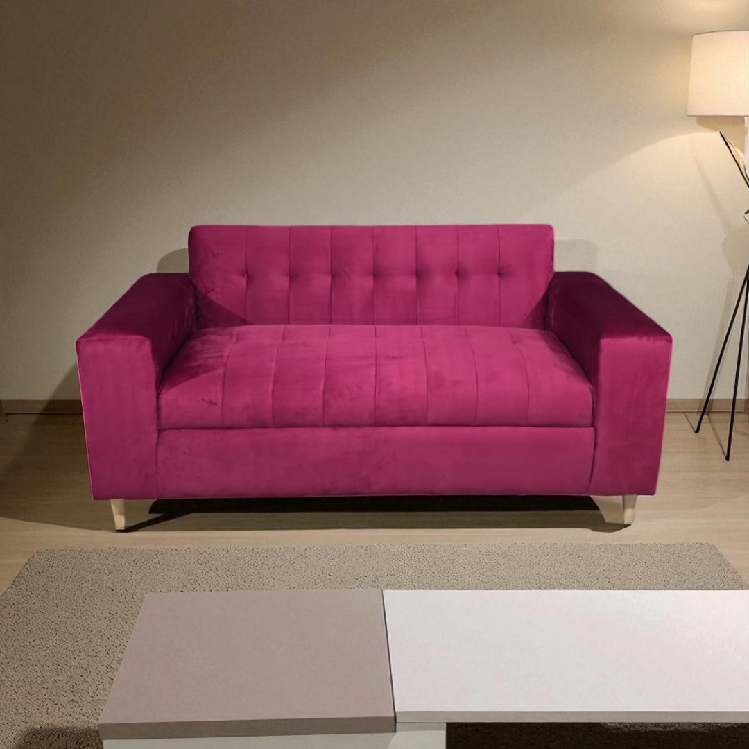 SOFA DOS CUERPOS FELPA BURDEO - 2