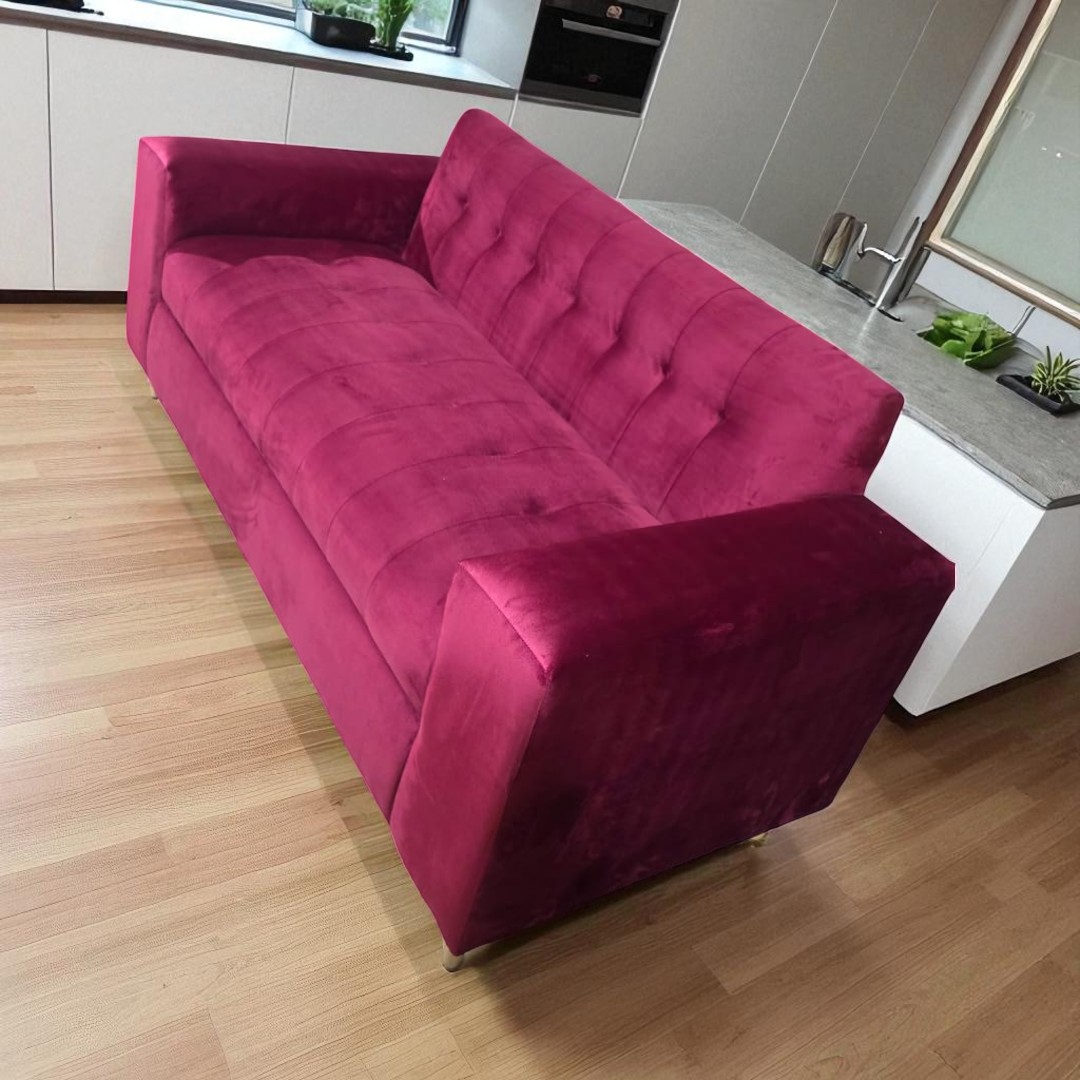 SOFA DOS CUERPOS FELPA BURDEO - 4