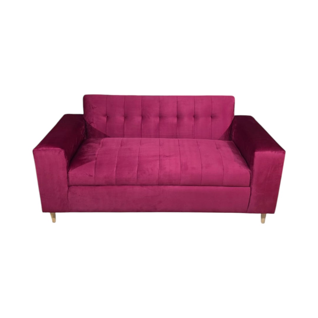 SOFA DOS CUERPOS FELPA BURDEO - 5