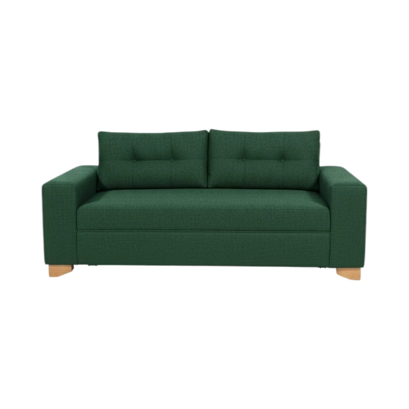 SOFA PARIS TRES CUERPOS LINO VERDE - 1