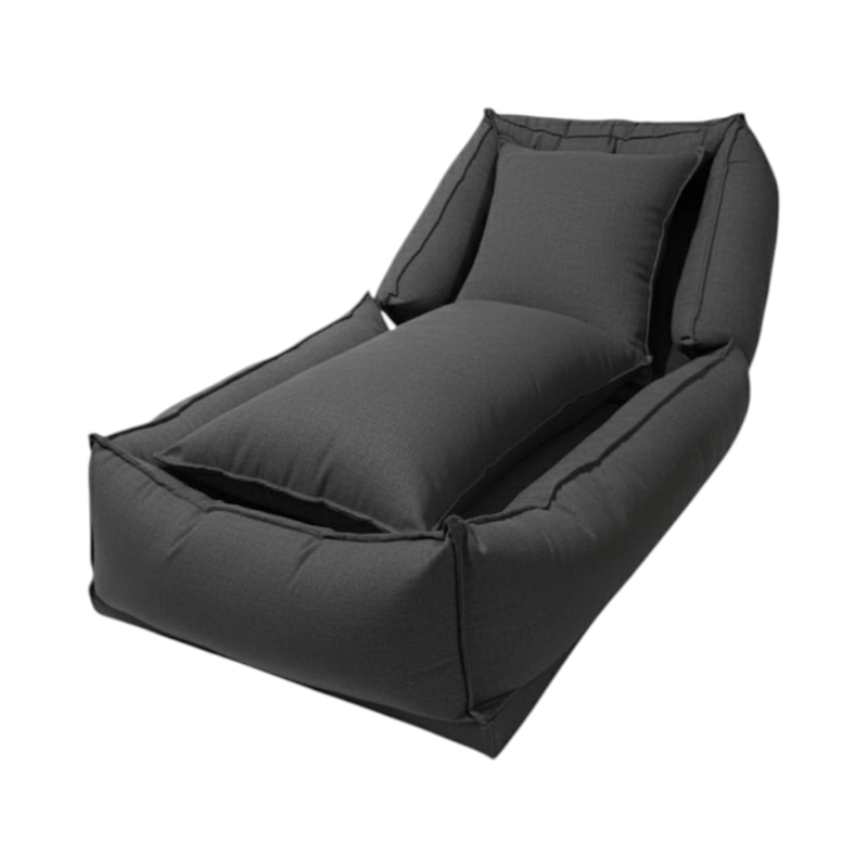 POUF BED LINO GRIS OSCURO SOFA CAMA - 4
