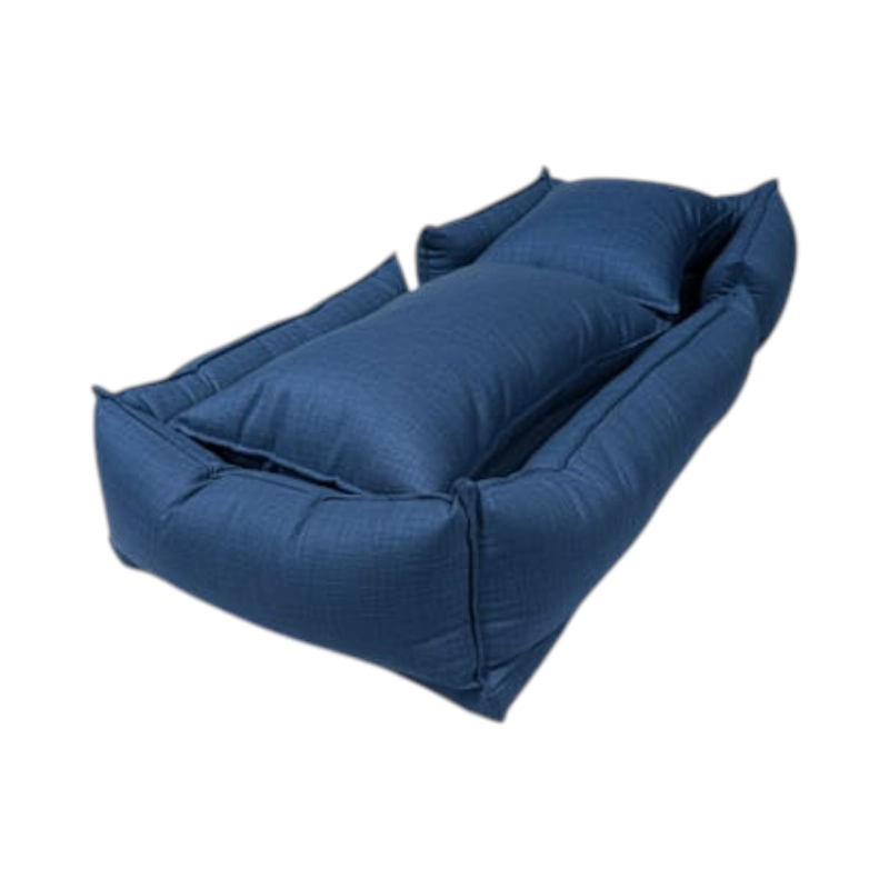 POUF BED LINO AZUL SOFA CAMA - 3