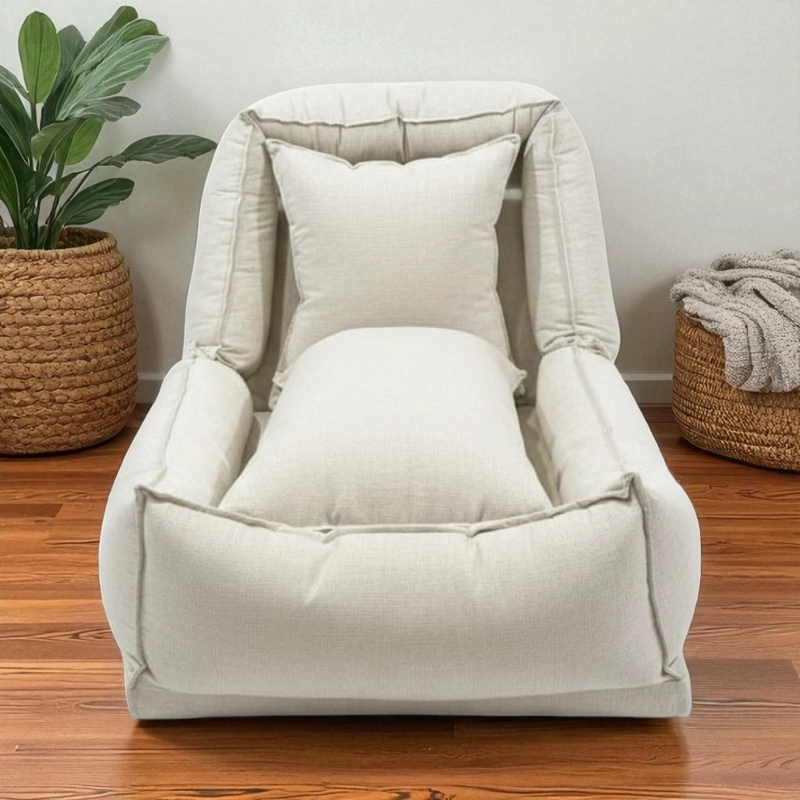 POUF BED LINO CRUDO SOFA CAMA - 2