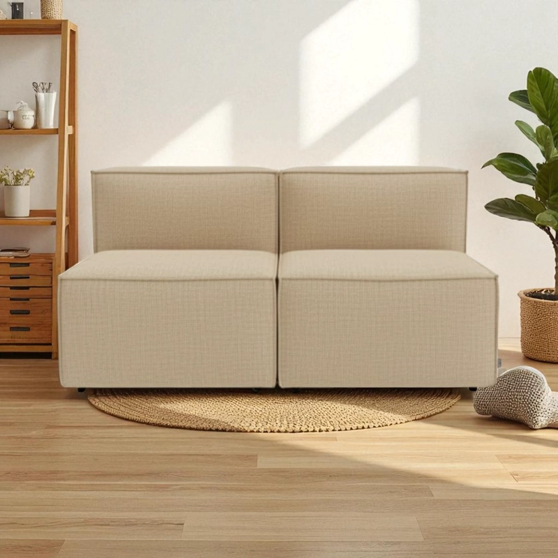 SOFA MADRID DOS CUERPOS LINO BEIGE - 2