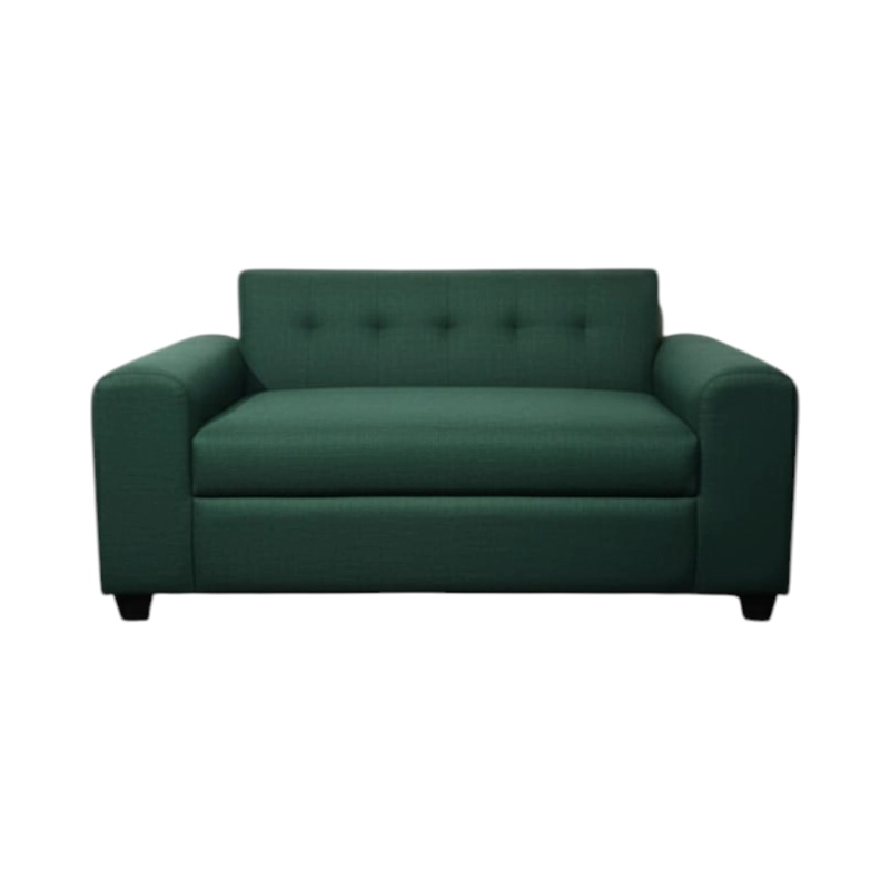 SOFA DOS CUERPOS BRAZO REDONDO LINO VERDE - 1