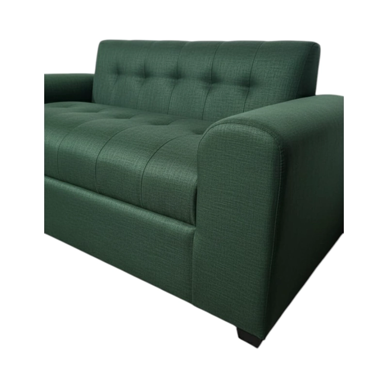 SOFA DOS CUERPOS BRAZO REDONDO LINO VERDE - 4