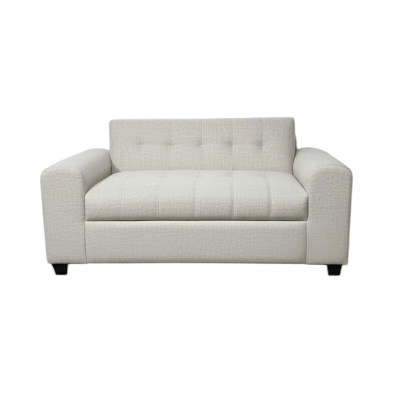 SOFA DOS CUERPOS BRAZO REDONDO LINO CRUDO - 1