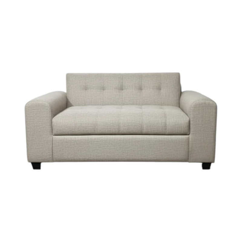 SOFA DOS CUERPOS BRAZO REDONDO LINO BEIGE - 1