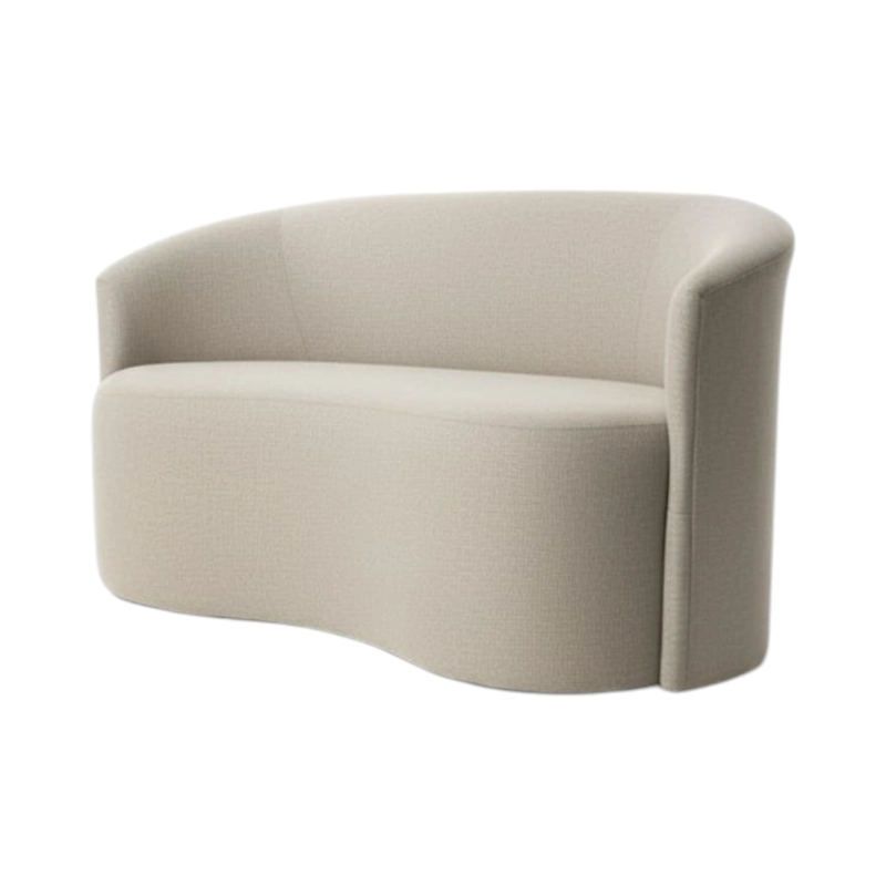 SOFA CURVO EN LINO BEIGE - 1