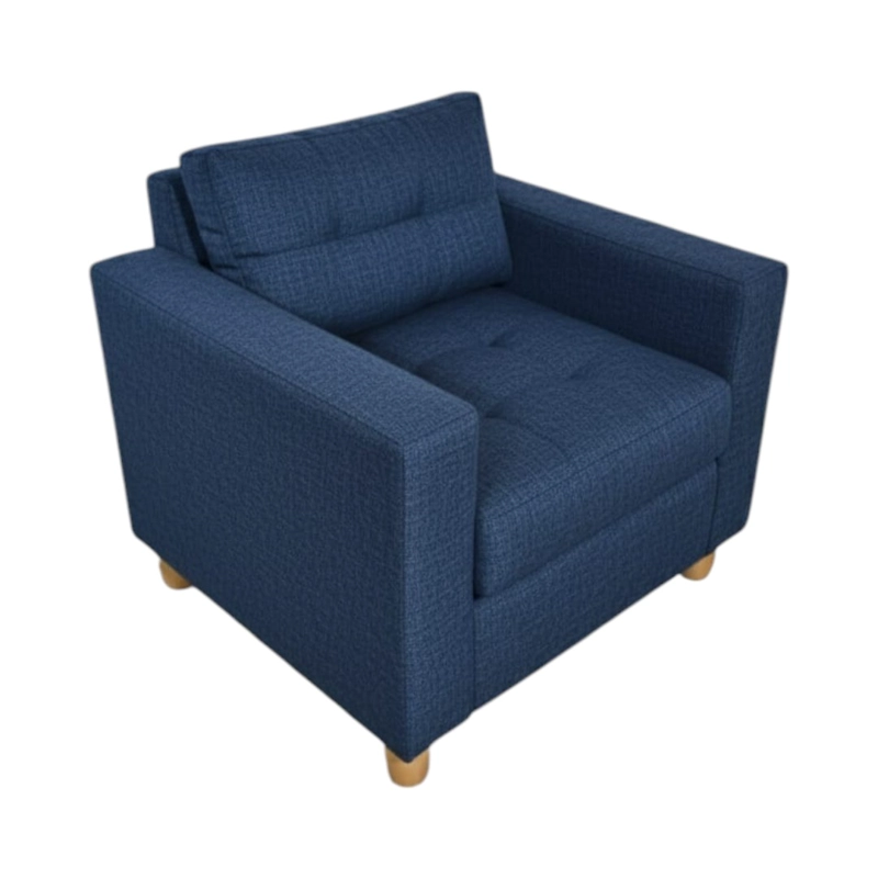 POLTRONA SUECIA LINO AZUL - 1