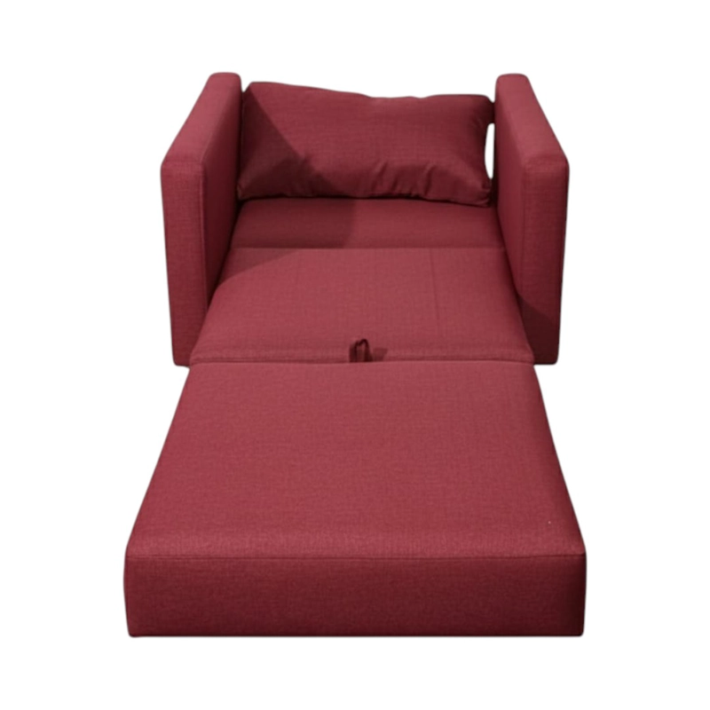 SOFA CAMA MULTIFUNCIONAL UN CUERPO LINO ROJO - 2