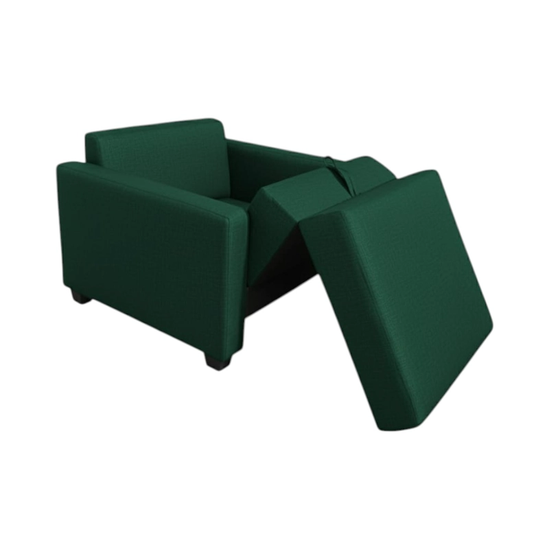 SOFA CAMA MULTIFUNCIONAL UN CUERPO LINO VERDE - 1