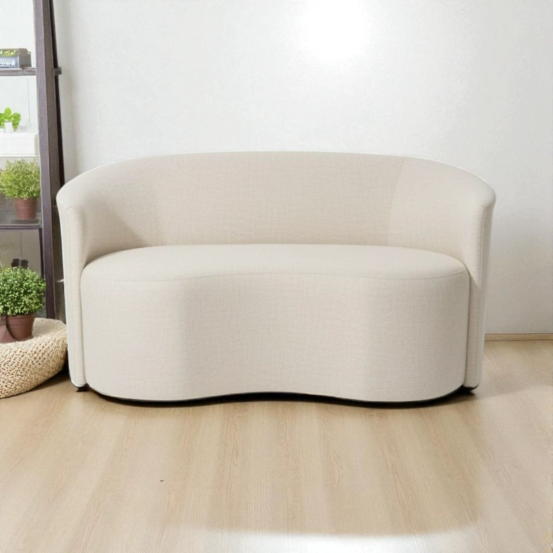 SOFA CURVO EN LINO CRUDO - 2