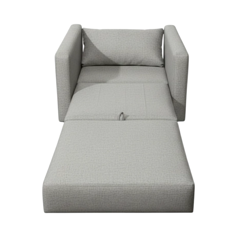 SOFA CAMA MULTIFUNCIONAL UN CUERPO LINO GRIS CLARO - 2