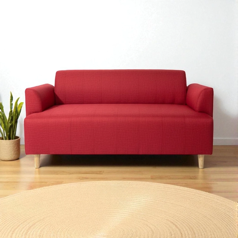 SOFA IRLANDA DOS CUERPOS LINO ROJO - 2