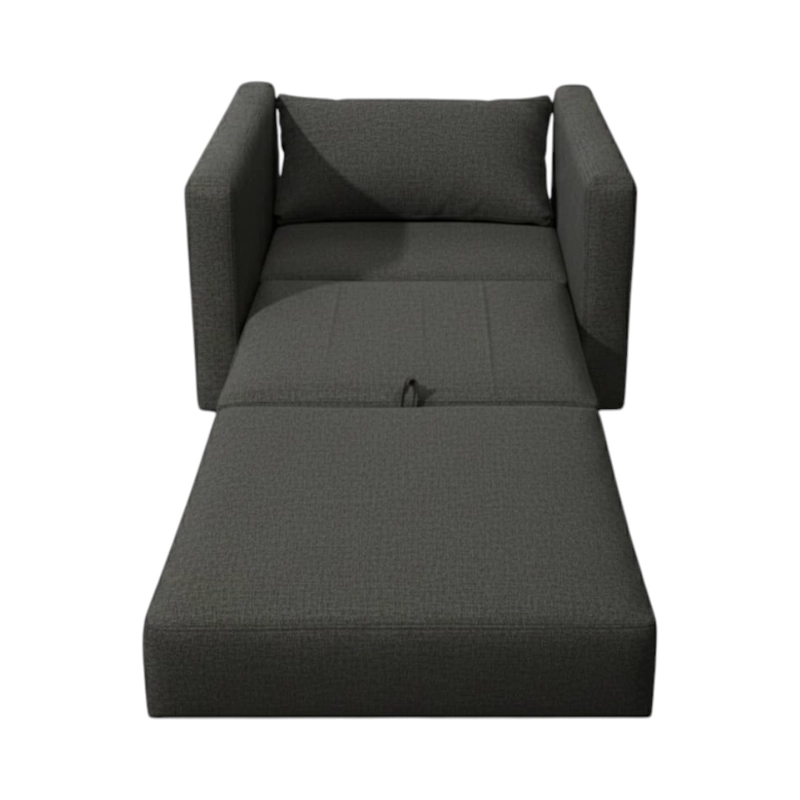 SOFA CAMA MULTIFUNCIONAL UN CUERPO LINO GRIS OSCURO - 2