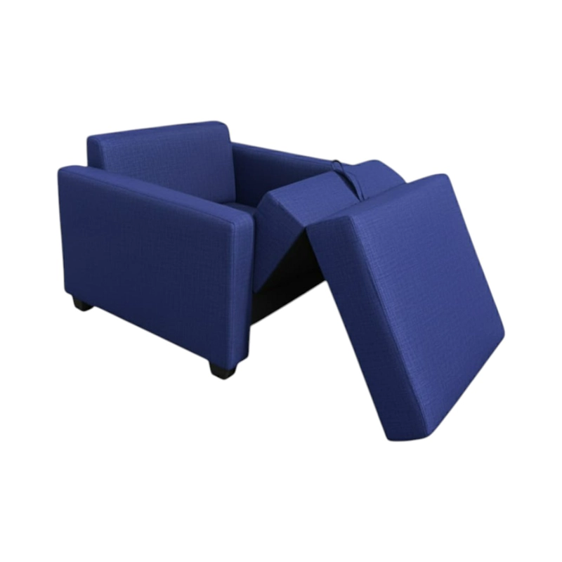 SOFA CAMA MULTIFUNCIONAL UN CUERPO LINO AZUL - 1
