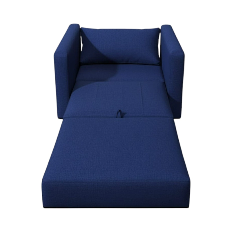 SOFA CAMA MULTIFUNCIONAL UN CUERPO LINO AZUL - 2