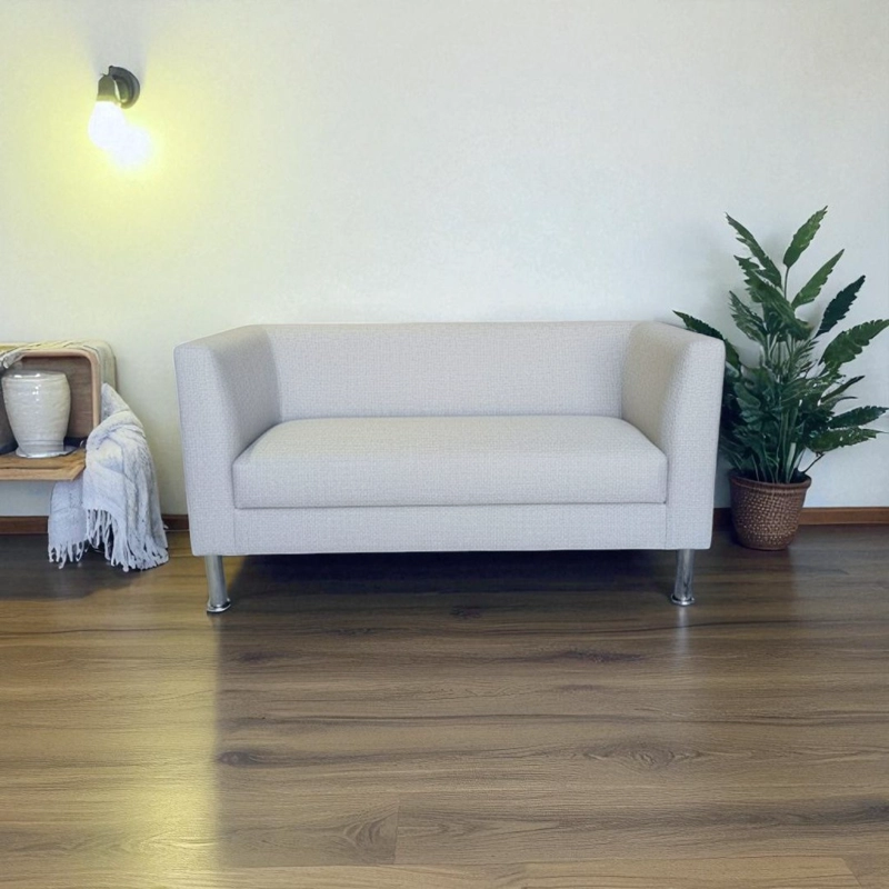 SOFA CARIBE DOS CUERPOS EN LINO GRIS CLARO - 2
