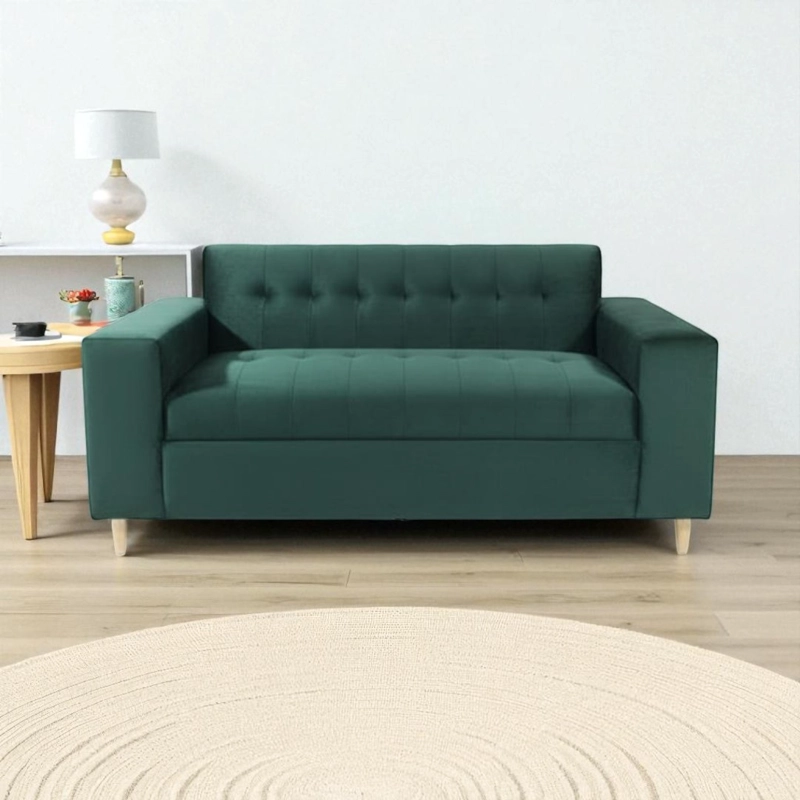 SOFA DOS CUERPOS FELPA VERDE - 2