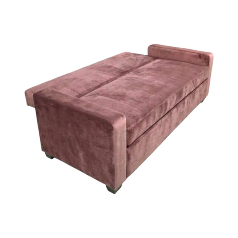 SOFA CAMA MILANO TRES POSICIONES FELPA PALO ROSA - 2