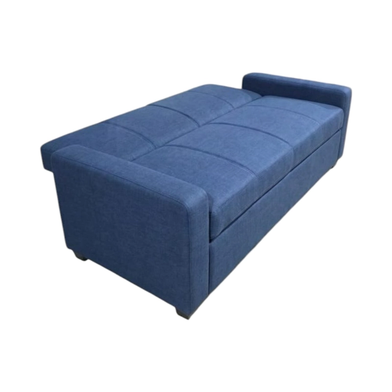 SOFA CAMA MILANO TRES POSICIONES LINO AZUL - 2