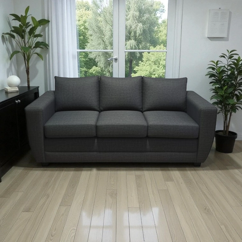 SOFA SODI TRES CUERPOS LINO GRIS OSCURO - 1