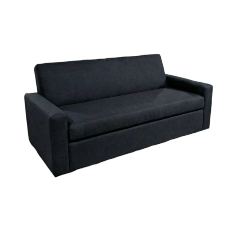 SOFA CAMA MILANO TRES POSICIONES LINO NEGRO - 3
