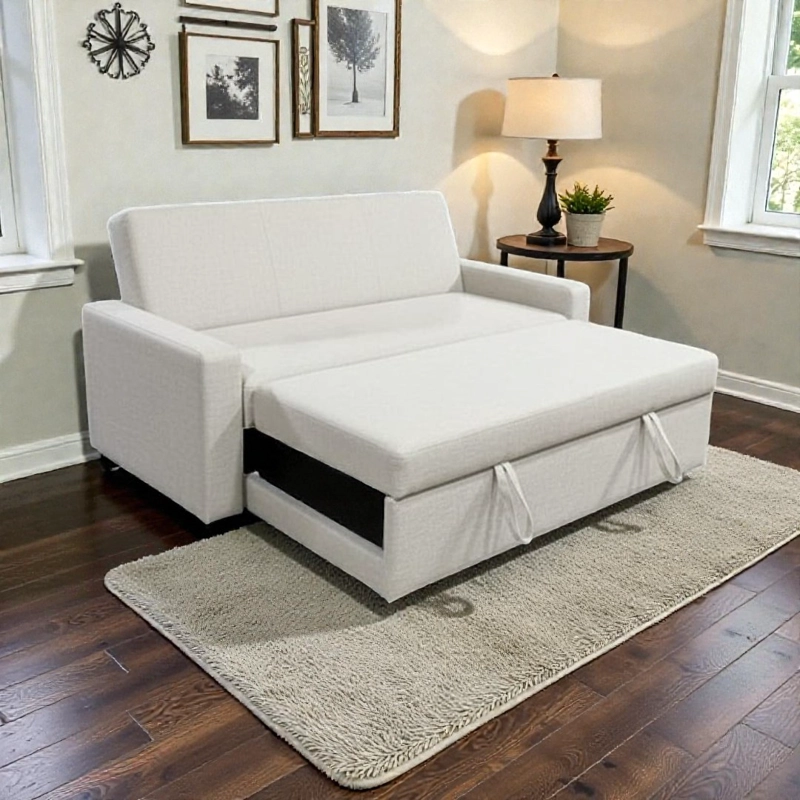 SOFA CAMA MILANO TRES POSICIONES LINO CRUDO - 1