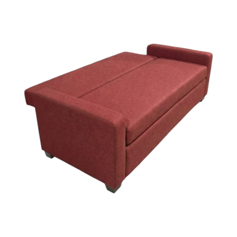 SOFA CAMA MILANO TRES POSICIONES LINO ROJO - 2