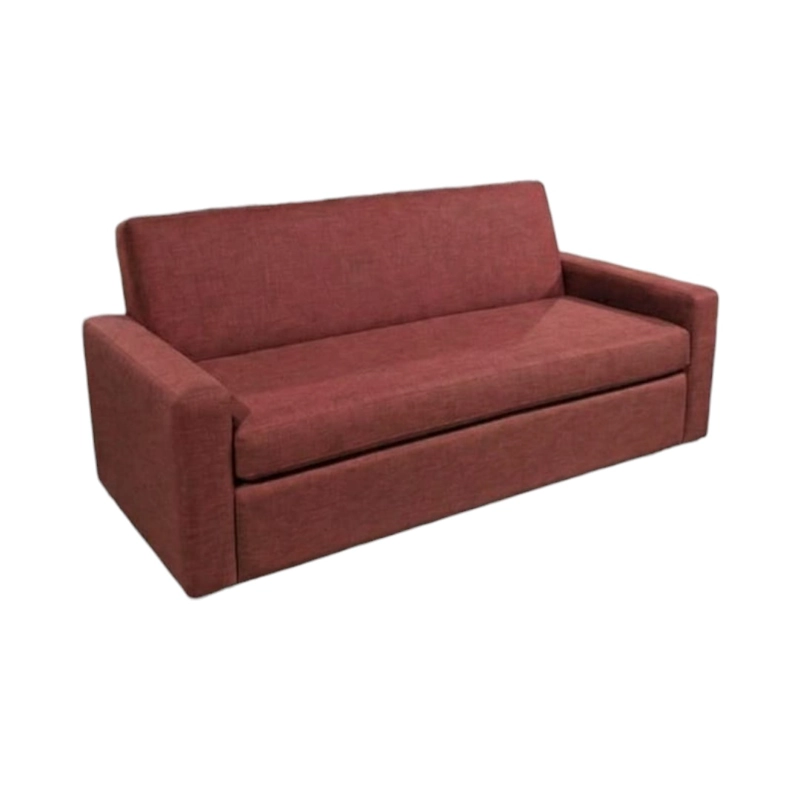 SOFA CAMA MILANO TRES POSICIONES LINO ROJO - 3